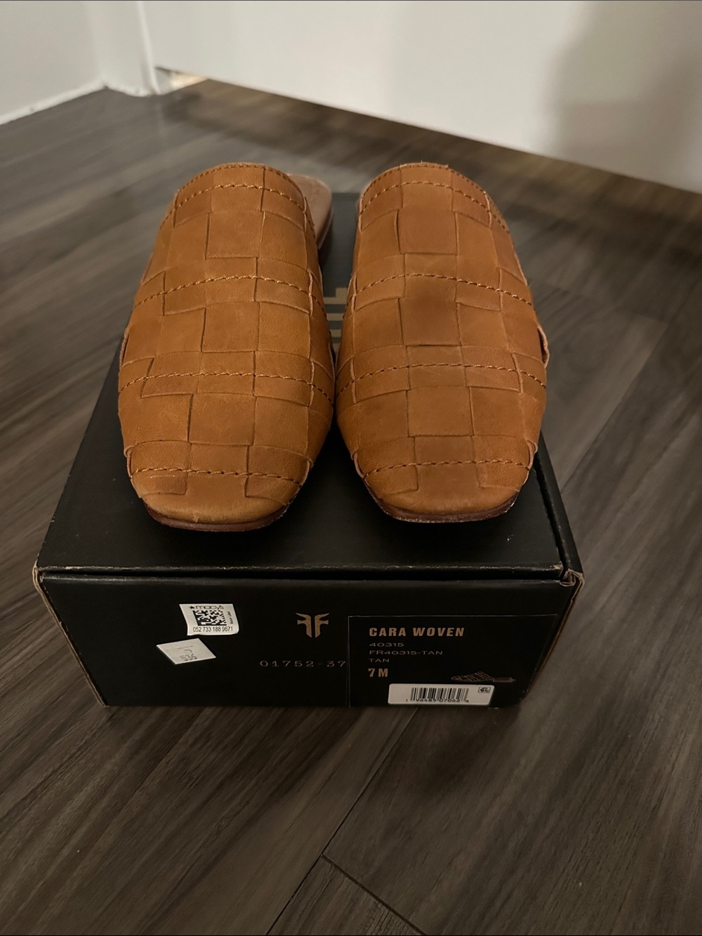 Frye Women’s Woven Leather Slip-On Loafers - Cognac Brown